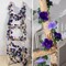 5Pcs 41FT Artificial Purple Flower Garland,Fake Hanging Purple Rose Lavender Garland Flower